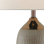 Настольная лампа керамическая с тканевым цилиндрическим абажуром Bullet варинант исполнения - 1 | Loft Concept в Костроме