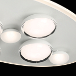 Потолочный светильник овальной формы белого цвета с 7-ю лампами Lunar Pebbles варинант исполнения - 6 | Loft Concept в Костроме