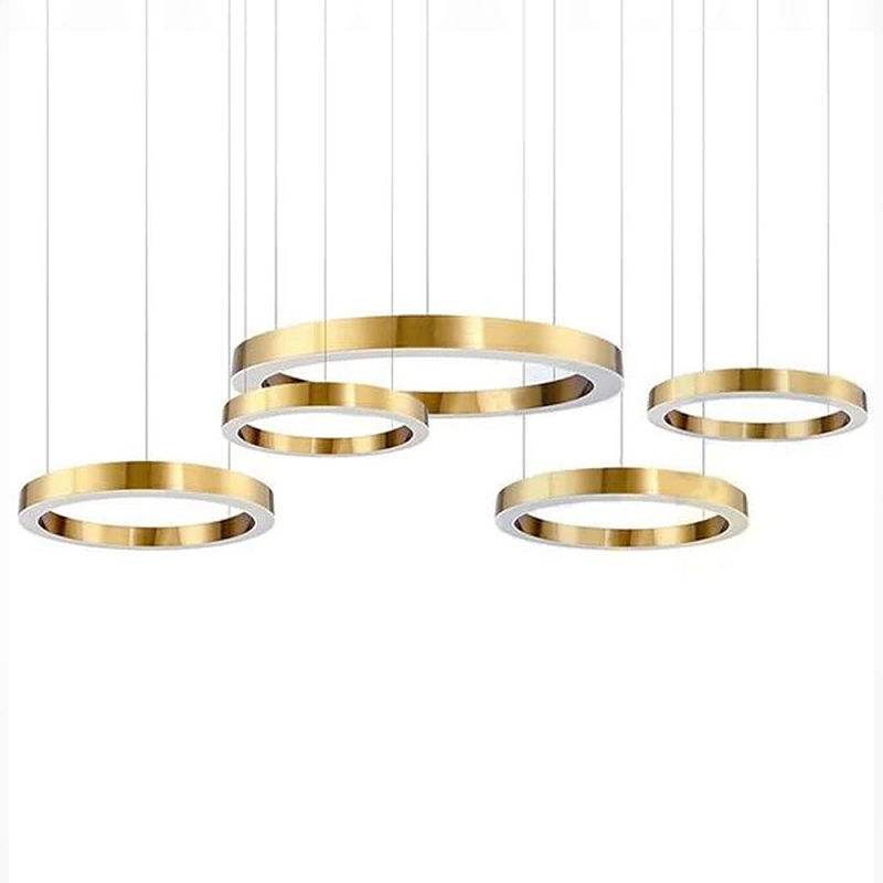 Люстра Light Ring Horizontal Латунь Глянцевое золото Латунь в Костроме | Loft Concept 