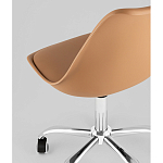 Офисный стул на металлическом основании EGGERY Brown пластик варинант исполнения - 3 | Loft Concept в Костроме