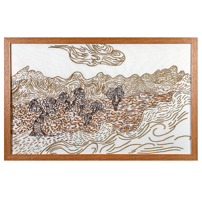 Vincent Van Gogh Sketch Картина вышивка бисером Ван Гог Бежевый Vincent Van Gogh Sketch Картина вышивка бисером Ван Гог Бежевый в Костроме | Loft Concept