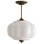 Подвесной светильник с абажуром из молочного стекла Vintage Charm варинант исполнения - 1 | Loft Concept в Костроме