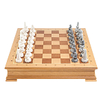 Шахматы Северные народы в ларце из натурального бука Decorative Thematic Chess варинант исполнения - 2 | Loft Concept в Костроме