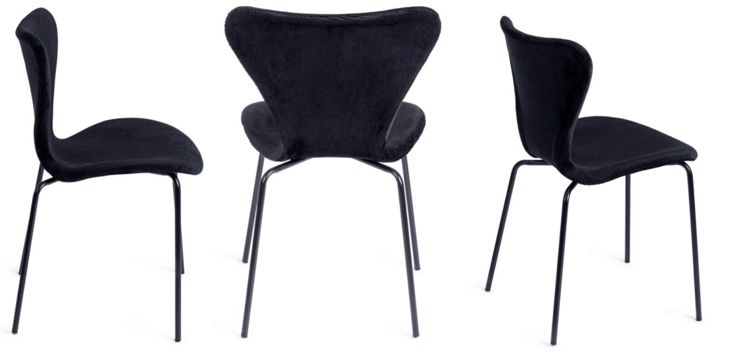 Стул Julissa Black Chair флок Стул Julissa Black Chair флок - Loft-Concept в Костроме