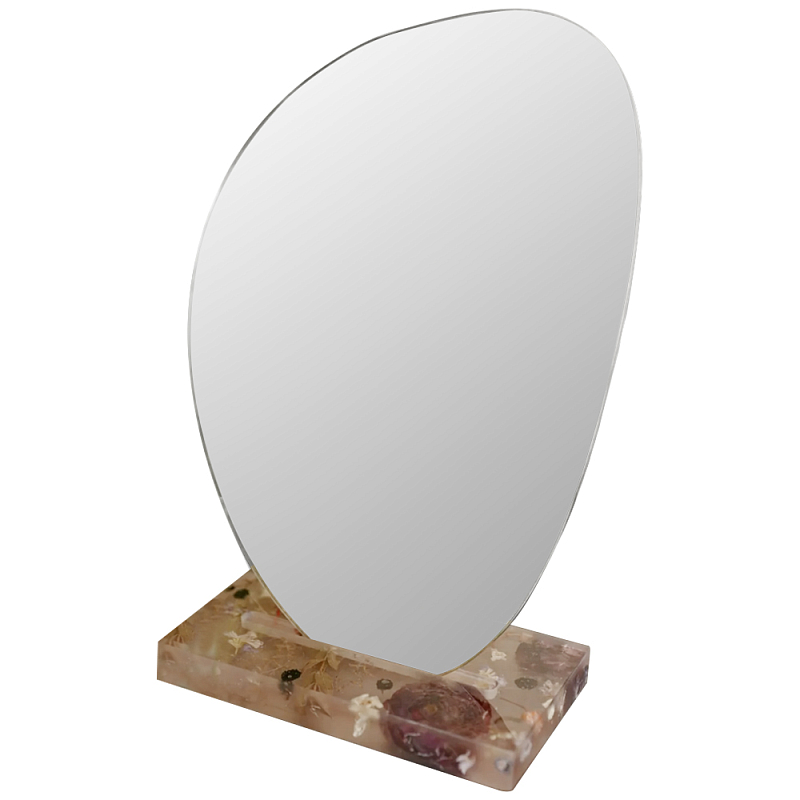 Настольное зеркало с подставкой из эпоксидной смолы с цветами Epoxy Resin Flowers Mirror Розовый Зеркало Настольное зеркало с подставкой из эпоксидной смолы с цветами Epoxy Resin Flowers Mirror Розовый Зеркало в Костроме | Loft Concept