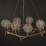 Люстра круглая с декором в виде цветков одуванчика Hanging Dandelion варинант исполнения - 5 | Loft Concept в Костроме