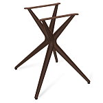 Стол обеденный с коричневой прямоугольной столешницей из керамики на четырех пластиковых ножках Brown Ceramics варинант исполнения - 4 | Loft Concept в Костроме