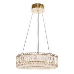 Люстра подвесная круглая из прозрачного хрусталя с золотым корпусом Selfsufficient варинант исполнения - 4 | Loft Concept в Костроме