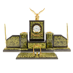 Настольный письменный набор из змеевика  и бронзы с декором в виде орла в подарочной упаковке Successful Leader варинант исполнения - 1 | Loft Concept в Костроме