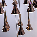 Люстра светодиодная с акриловыми конусообразными плафономи розовое золото Astra 60   варинант исполнения - 3 | Loft Concept в Костроме