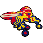 Дизайнерский ковер в виде бабочки Poltronova Tappeto Farfalla Rug варинант исполнения - 2 | Loft Concept в Костроме