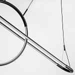 Светодиодная люстра Black LED Circle and Oval Lamp варинант исполнения - 5 | Loft Concept в Костроме