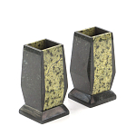 Настольный письменный набор из змеевика с часами и таблетницей Successful Leader варинант исполнения - 3 | Loft Concept в Костроме