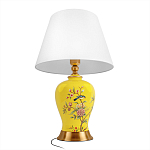 Настольная лампа желтая с изображением птиц Slip Away варинант исполнения - 3 | Loft Concept в Костроме