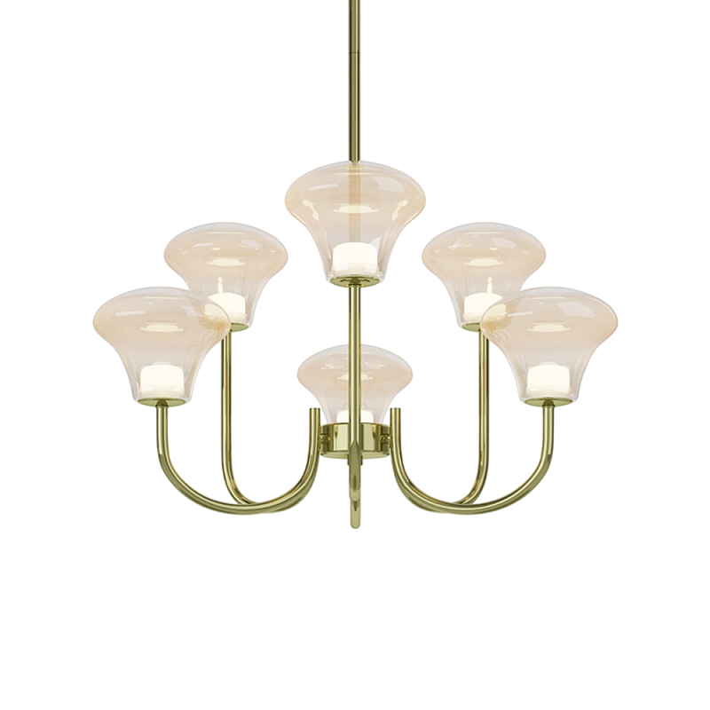 Люстра подвесная Dynasty 3000К Латунь в Костроме | Loft Concept 