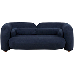 Дизайнерский двухместный диван с мягкими спинкой и подлокотниками синий Madelaine Sofa Blue варинант исполнения - 1 | Loft Concept в Костроме