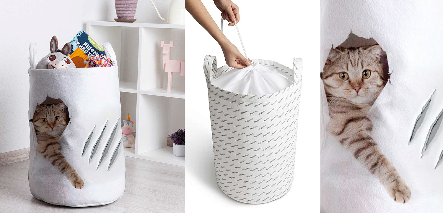 Корзина Hello Cat Basket Корзина Hello Cat Basket - Loft-Concept в Костроме