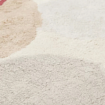 Ковер из хлопка с абстрактным принтом бежевого цвета Elysian Flow Blush варинант исполнения - 3 | Loft Concept в Костроме