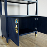 Стеллаж со стеклянными полками Elsa Dreams Blue варинант исполнения - 5 | Loft Concept в Костроме