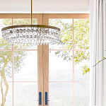 Люстра круглая с подвесками в форме стеклянных капель Glass Rain варинант исполнения - 5 | Loft Concept в Костроме