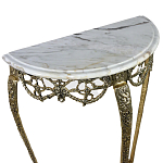 Консоль из бронзы с мраморной столешницей Mademoiselle De Console варинант исполнения - 1 | Loft Concept в Костроме