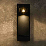 Уличный настенный светильник прямоугольной формы черного цвета Geometric Glow варинант исполнения - 2 | Loft Concept в Костроме