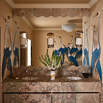 Обои ручная роспись Sarus Cranes Colourway SC-208 on Raw Silk dyed silk варинант исполнения - 3 | Loft Concept в Костроме