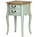 Прикроватная тумба из массива березы светло-бирюзовая Montmartre Provence Bedside Table варинант исполнения - 1 | Loft Concept в Костроме