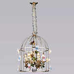 Люстра в виде клетки с цветами Flower Cell варинант исполнения - 3 | Loft Concept в Костроме