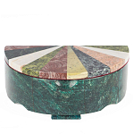 Шкатулка с мозаикой из натурального камня змеевик Stone Casket варинант исполнения - 1 | Loft Concept в Костроме