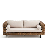 Трехместный садовый диван из плетеного пластика Matteo варинант исполнения - 6 | Loft Concept в Костроме