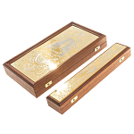 Нарды настольные из натурального камня лазурит и долерит Backgammon from Stone варинант исполнения - 12 | Loft Concept в Костроме