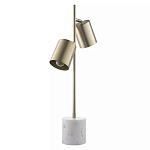 Настольная лампа золотистая на белом мраморном основании Streams of Light варинант исполнения - 3 | Loft Concept в Костроме