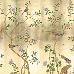 Обои ручная роспись Badminton Deep Rich Gold gilded paper варинант исполнения - 2 | Loft Concept в Костроме