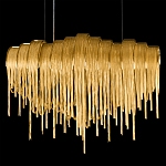 Люстра подвесная с металлическими цепочками и изогнутыми металлическими дугами 72 см Atlantis Chain варинант исполнения - 17 | Loft Concept в Костроме