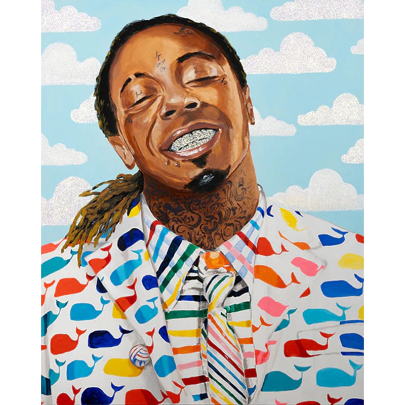 Картина Lil Wayne With Thom Browne Whale Print Jacket Мульти в Костроме | Loft Concept 