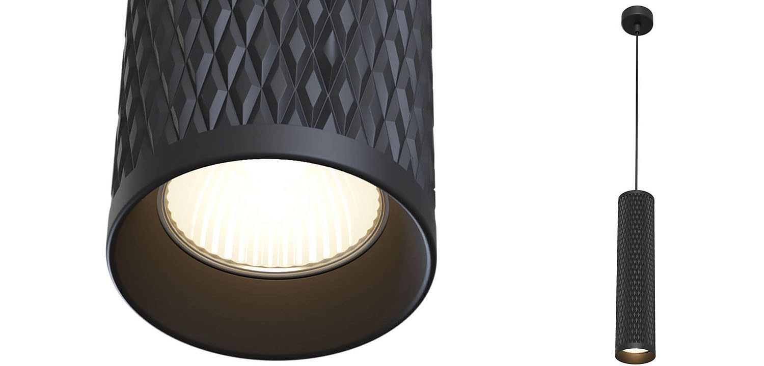 Подвесной светильник Trumpet tube black rhombus Подвесной светильник Trumpet tube black rhombus - Loft-Concept в Костроме