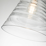 Подвесной светильник с прозрачным рельефным стеклянным плафоном в форме конуса Feiss варинант исполнения - 3 | Loft Concept в Костроме