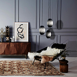 Подвесной светильник вертикальной овальной формы украшенный белыми круглыми бусинами Gradient Oval Pendant Lamp White варинант исполнения - 4 | Loft Concept в Костроме