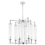 Люстра с 8-ю прозрачными цилиндрическими плафонами Jeanette варинант исполнения - 2 | Loft Concept в Костроме