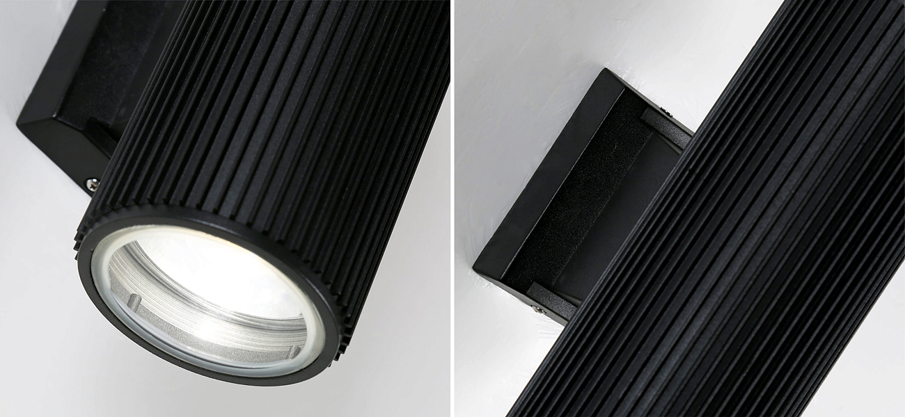 Черный уличный светильник RIBBING 26 см Черный уличный светильник RIBBING 26 см - Loft-Concept в Костроме