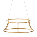 Люстра золотого цвета с 2-мя светодиодными кольцами Eurofase варинант исполнения - 1 | Loft Concept в Костроме