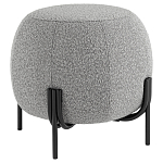 Пуф в ткани букле серого цвета Pikelet варинант исполнения - 1 | Loft Concept в Костроме