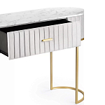 Консоль овальная на золотистых фигруных ножках Wall Console варинант исполнения - 3 | Loft Concept в Костроме