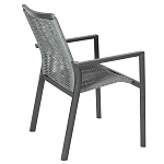 Стул темно-серый с высокой плетеной спинкой и сиденьем Braided Strength варинант исполнения - 3 | Loft Concept в Костроме