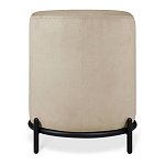 Банкетка овальная бежевый велюр на 4-х металлических ножках черного цвета SANJAY варинант исполнения - 3 | Loft Concept в Костроме