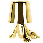 Настольная лампа фигурная золотого цвета с гладким абажуром Высота 17 см Sophia варинант исполнения - 6 | Loft Concept в Костроме