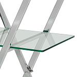 Стеллаж со стеклянными полками на стальном каркасе X-ray варинант исполнения - 4 | Loft Concept в Костроме