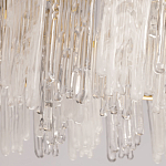 Люстра круглая с прозрачными стержнями разной длины Textured Glass Chandelier варинант исполнения - 8 | Loft Concept в Костроме