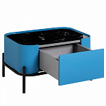 Тумба прикроватная чёрно-голубая с  ящиком Blue Cabinet варинант исполнения - 2 | Loft Concept в Костроме